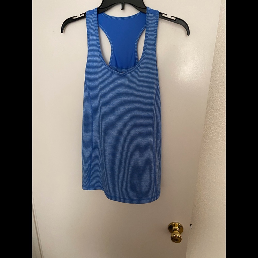 Danskin blue razor back tank